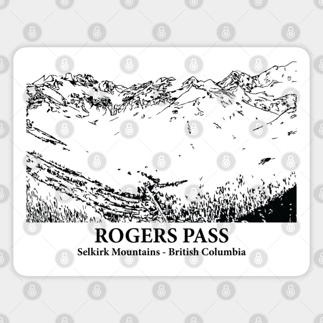 Rogers Pass - Selkirk Mountains BC Magnet by Lakeric